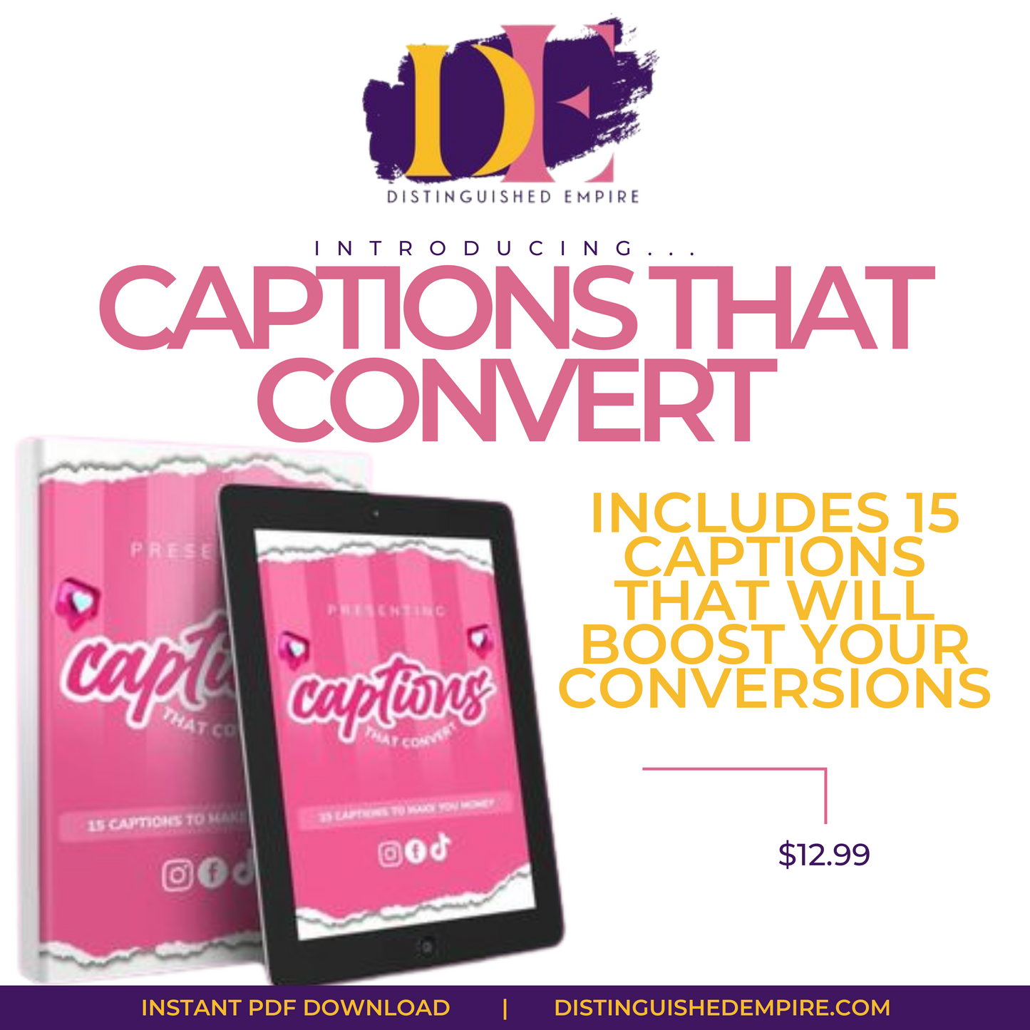 Captions That Convert Ebook